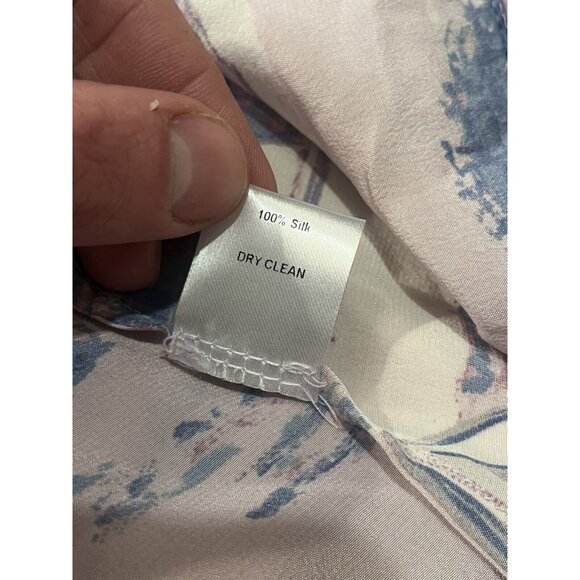 Svilu Pleated Crepe De Chine Size 6 100% Silk Dress Pink with Sailboats - Picture 14 of 16